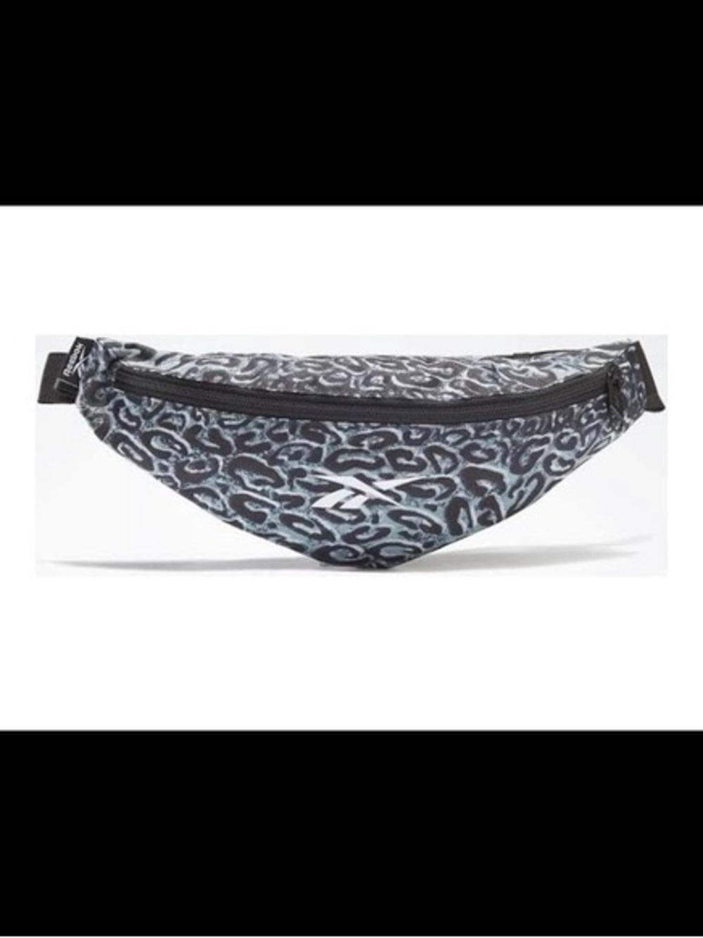 Reebok Leopard Print Fanny pack black, grey and white
